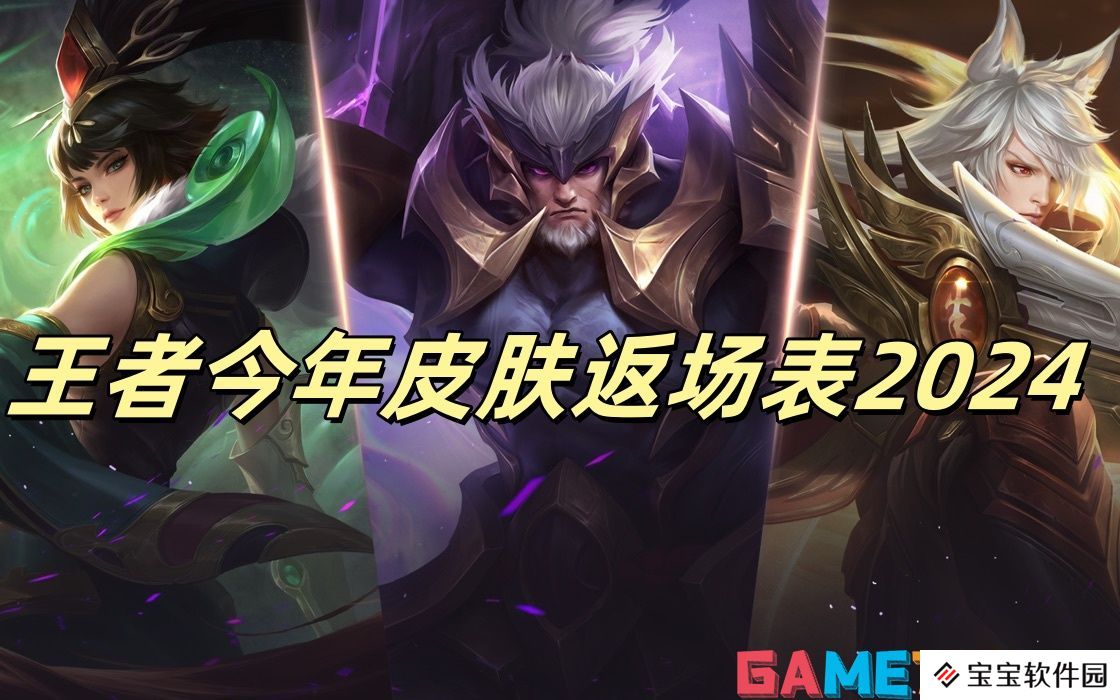 王者今年皮肤返场表2024 王者今年皮肤返场表一览