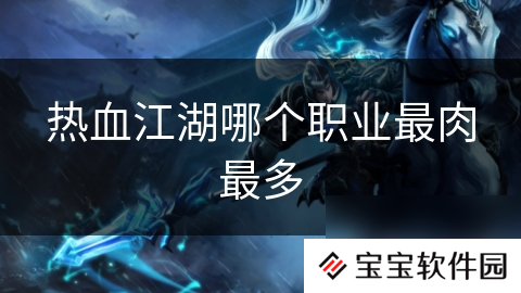 热血江湖哪个职业最肉最多