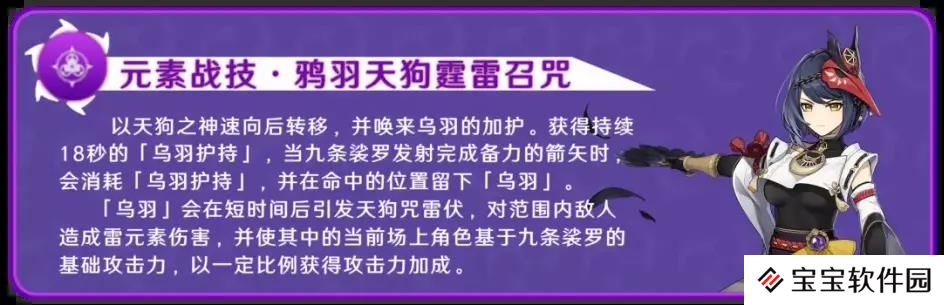 原神九条裟罗技能天赋命之座介绍