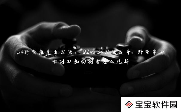 s4野蛮角斗士武器，DZ的S4武器副手 野蛮角斗士刺刀和切割者怎么选择