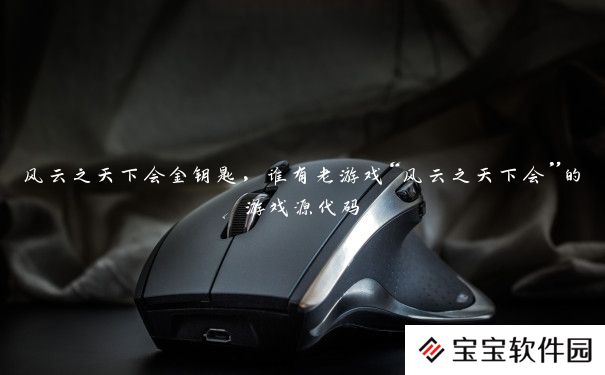 风云之天下会金钥匙，谁有老游戏“风云之天下会”的游戏源代码