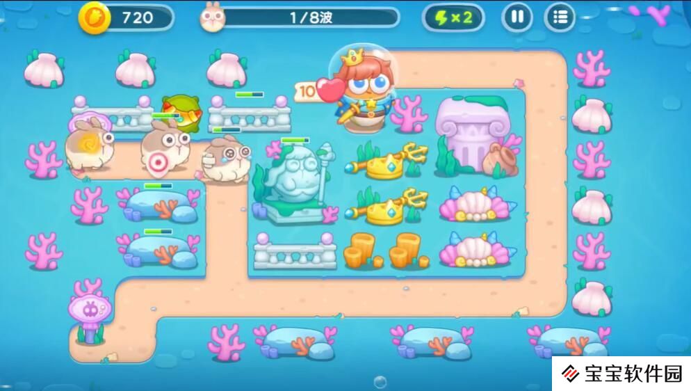 保卫萝卜4海的闺女第6关攻略